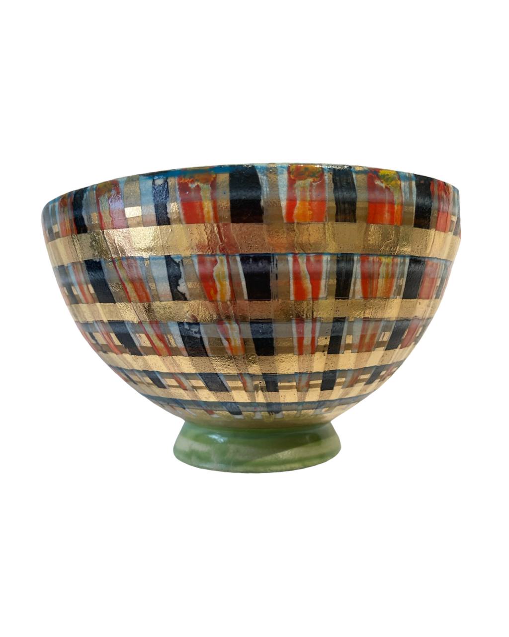 Keramikbowl Tartanmuster (Violett) Bild 1