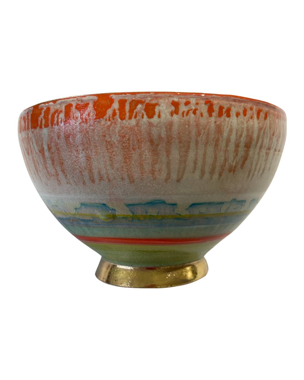 Keramikbowl Abstraktmuster (rot/grün) Bild 1